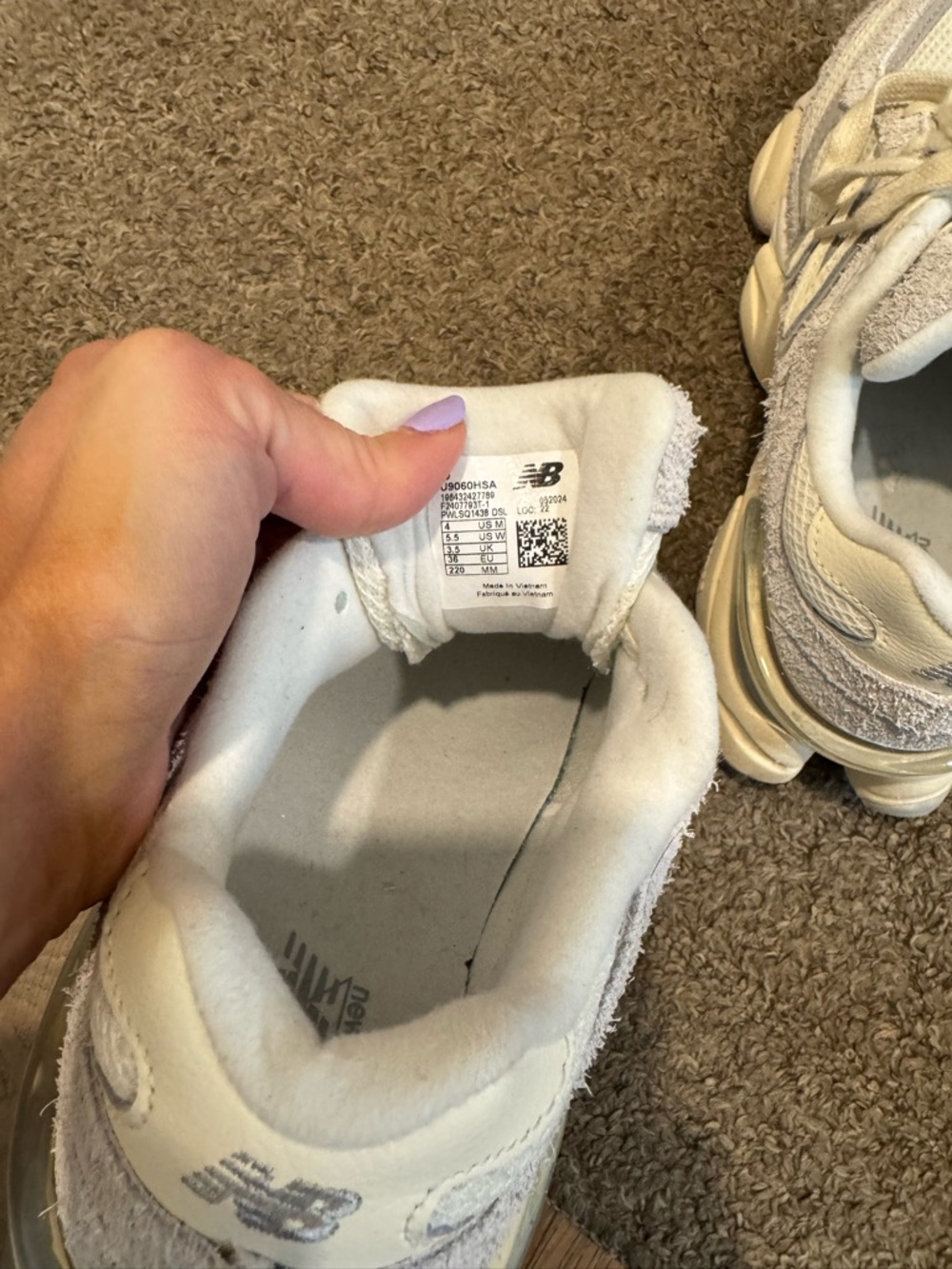 New Balance grey quartz size 5.5 - Picture 5 of 5